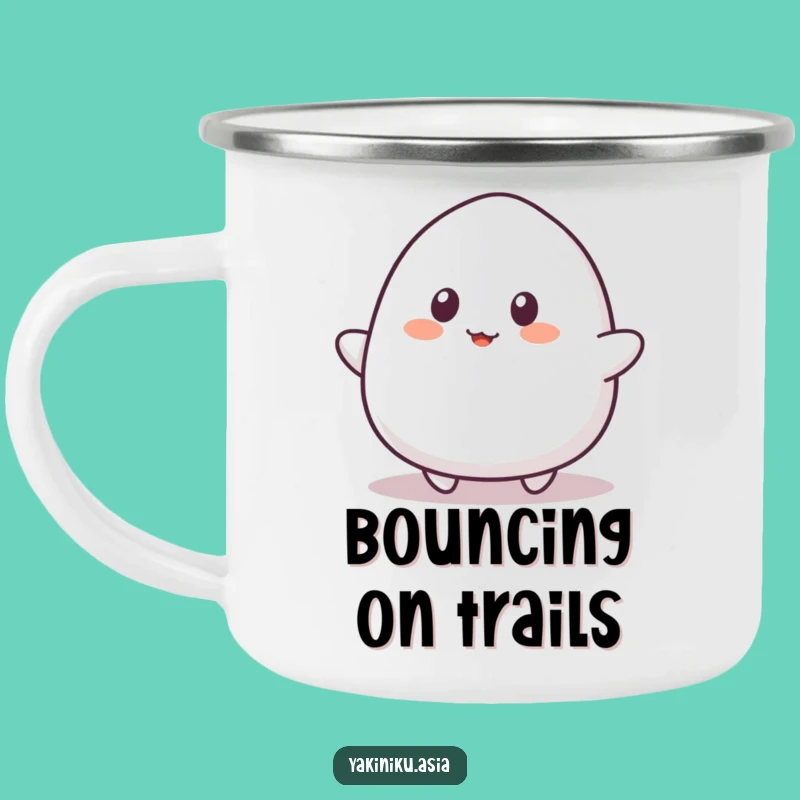 Funny Mochi Bounce Camping Mug: Fuel Your Adventures with Hilarious Bounces!
