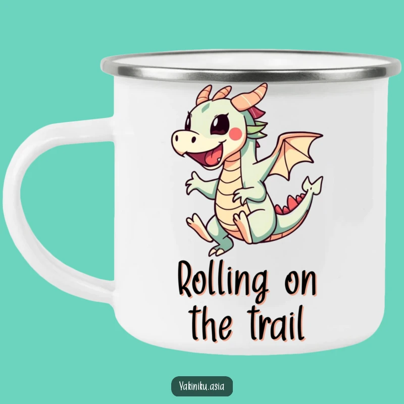 Adventure-Ready Funny Dragon Roll Cartwheel Camping Mug for Outdoor Fun