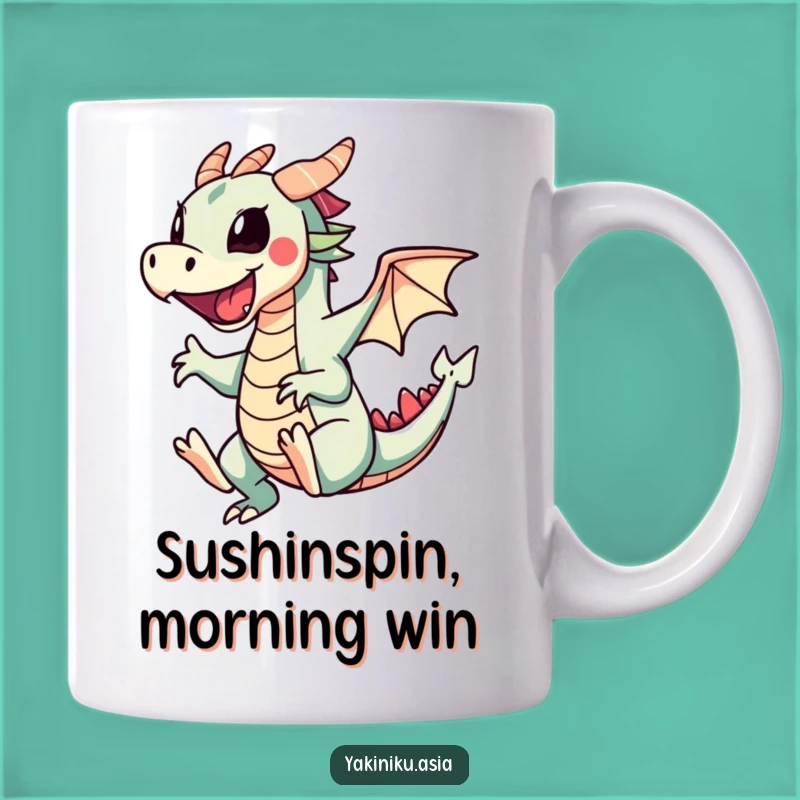 Funny Dragon Roll Cartwheel Mug: A Hilarious Sushi Gift for Foodies