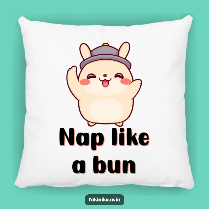 Funny Bao Bun Hat Tip Pillow, Cozy Comfort with Charming Character, Great Gift