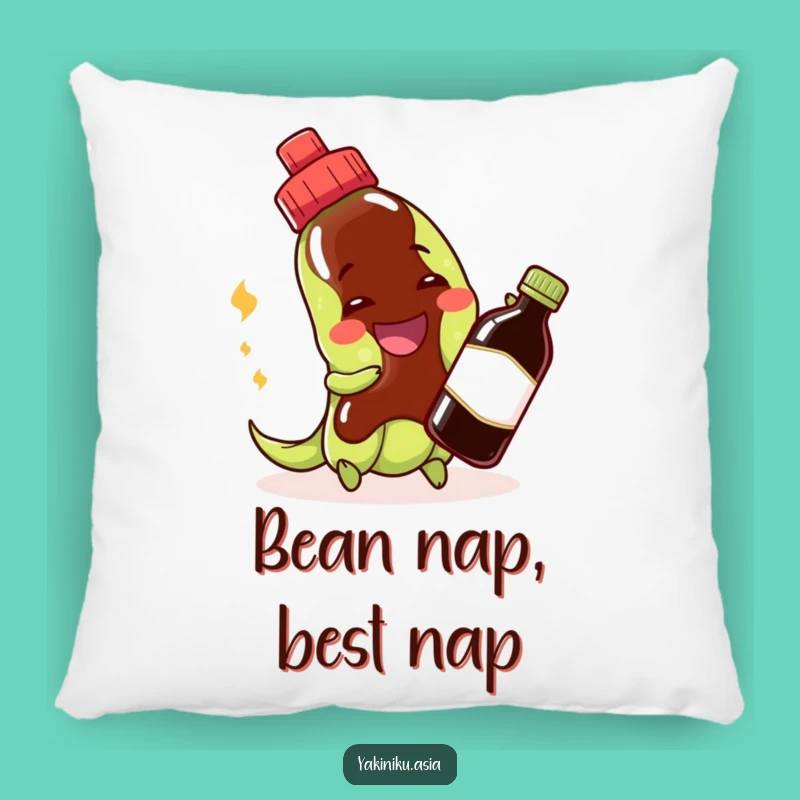 Funny Edamame Pillow - Cozy Bean & Soy Sauce Cushion Gift