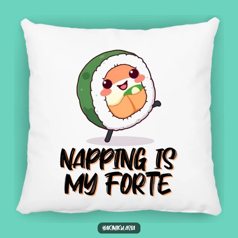 Funny Sushi Cartwheel Pillow: Cozy Up with This Hilarious Foodie Friend!