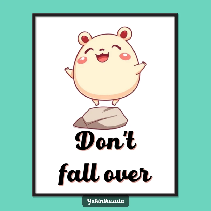 Funny Bao Bun Balance Digital Art: Instant Hilarious Grit for Your Walls!