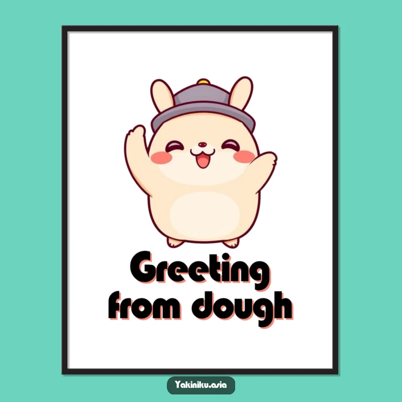 Funny Bao Bun Hat Tip Digital Print, Instant Charming Art, Downloadable Gift