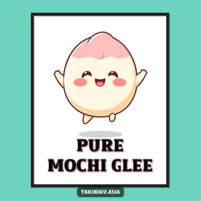 Funny Mochi Digital Art - Bouncing Joyful Character Print Gift