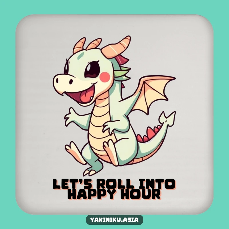 Funny Dragon Roll Cartwheel Drink Coasters: Protect Surfaces with Sushi Humor