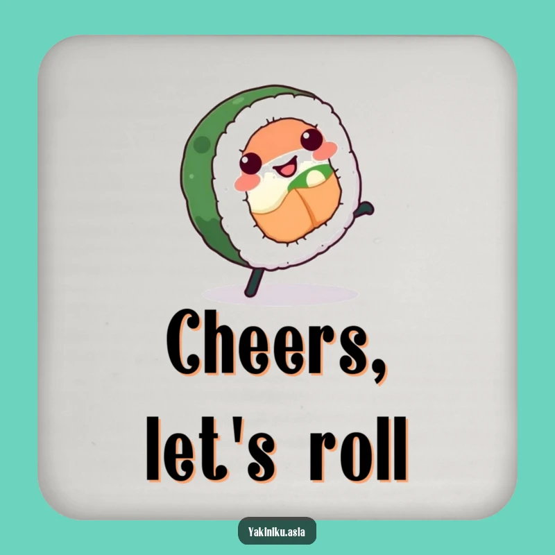 Funny Sushi Cartwheel Coaster: Protect Surfaces with Hilarious Flair!