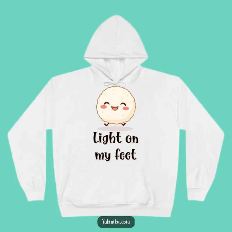 Funny Skipping Rice Ball Hoodie - Grinning Comfort, Perfect Cute Funny Gift