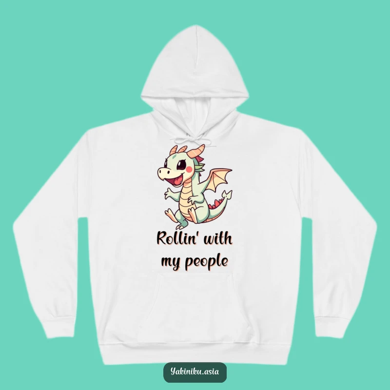 Cozy Funny Dragon Roll Cartwheel Hoodie: Warm and Hilarious Sushi Gift Apparel