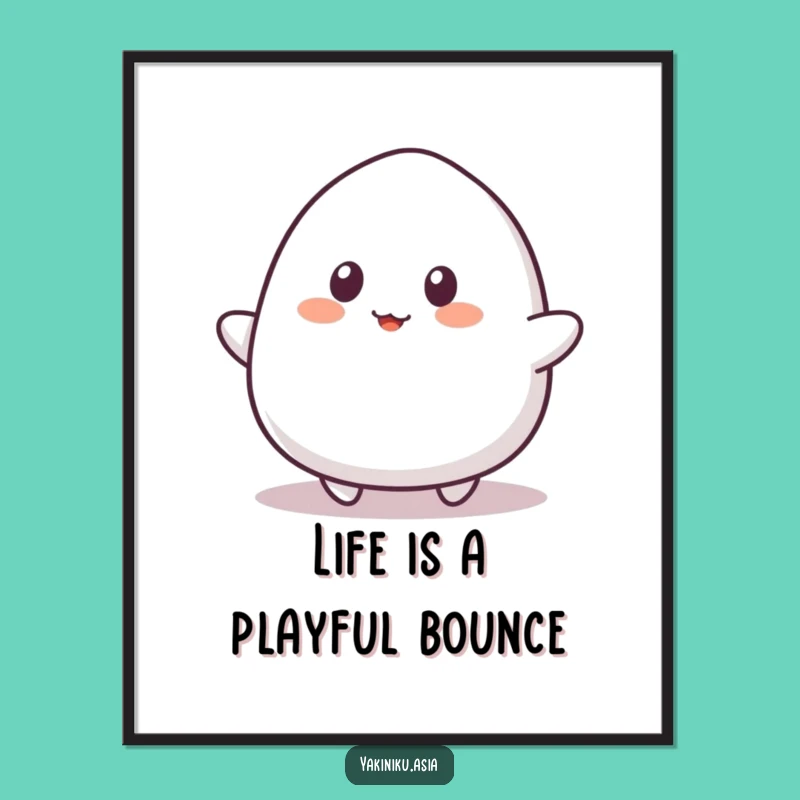 Free Printable Wall Art: Funny Bouncing Mochi Downloadable Decor