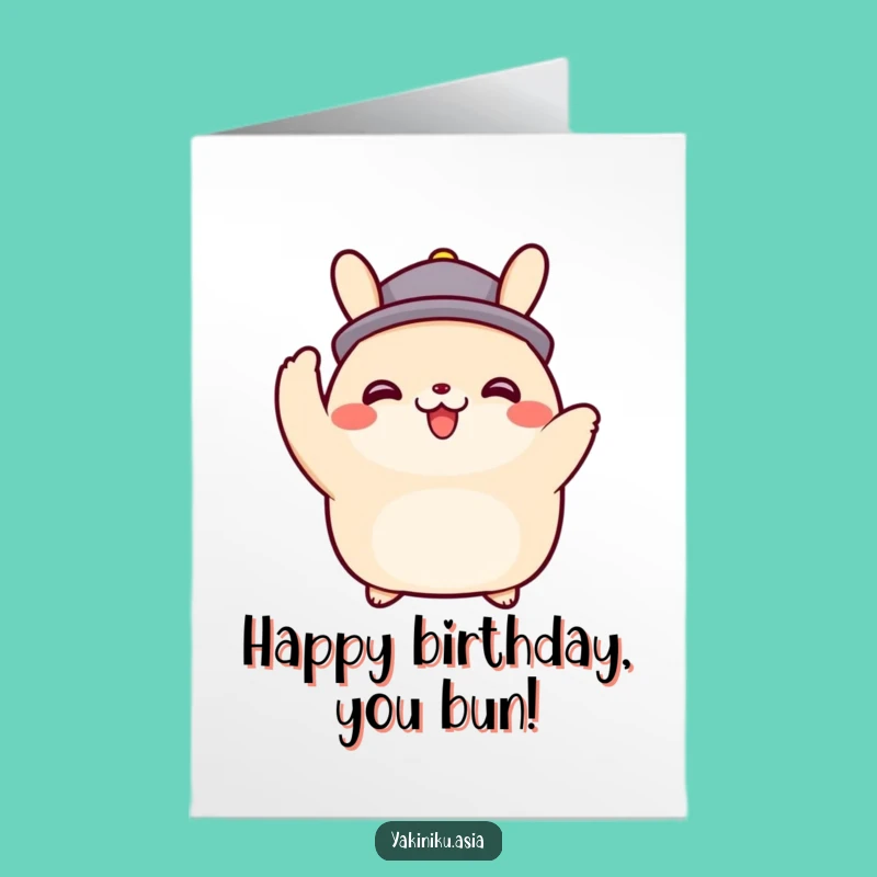 Free Printable Birthday Card: Happy Bao Bun Tips Hat for a Hilarious Celebration