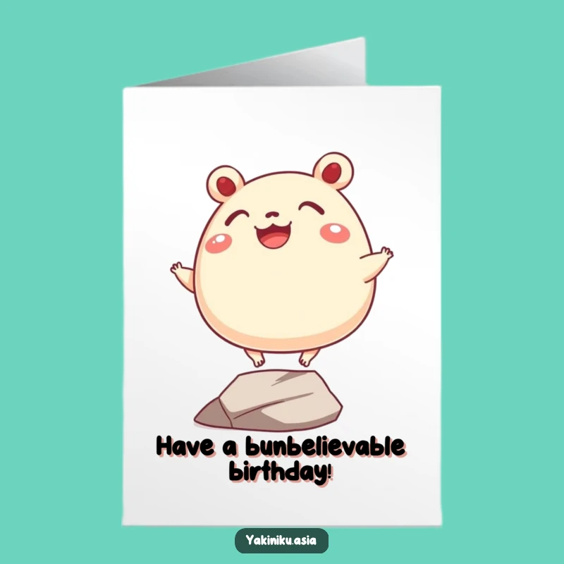 Free Printable Bao Bun Birthday Card: Funny Balance DIY Downloadable Gift