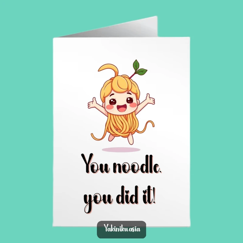 Free Printable Birthday Card: Funny Noodle Loop-the-Loop for a Joyful Celebration