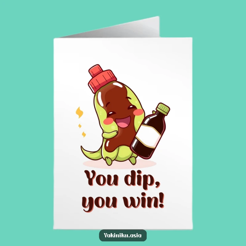 Free Printable Edamame Congrats Card - Soy Sauce Fun! Celebrate with Humor, Print at Home