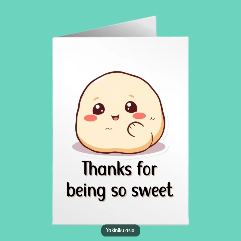 Free Printable Dumpling Thank You Card: Happy Rolling Downloadable Gift