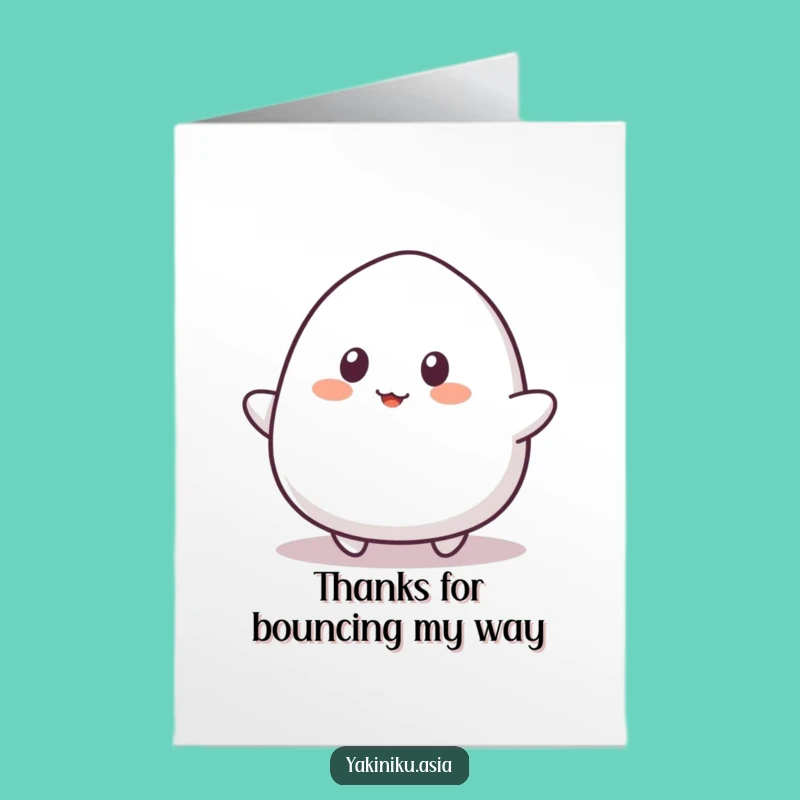 Free Printable Mochi Thank You Card: Bouncy Appreciation Downloadable Gift