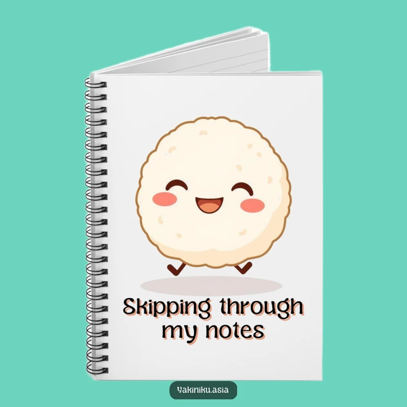 Funny Skipping Rice Ball Notebook - Grinning Fun, Perfect Cute Funny Gift