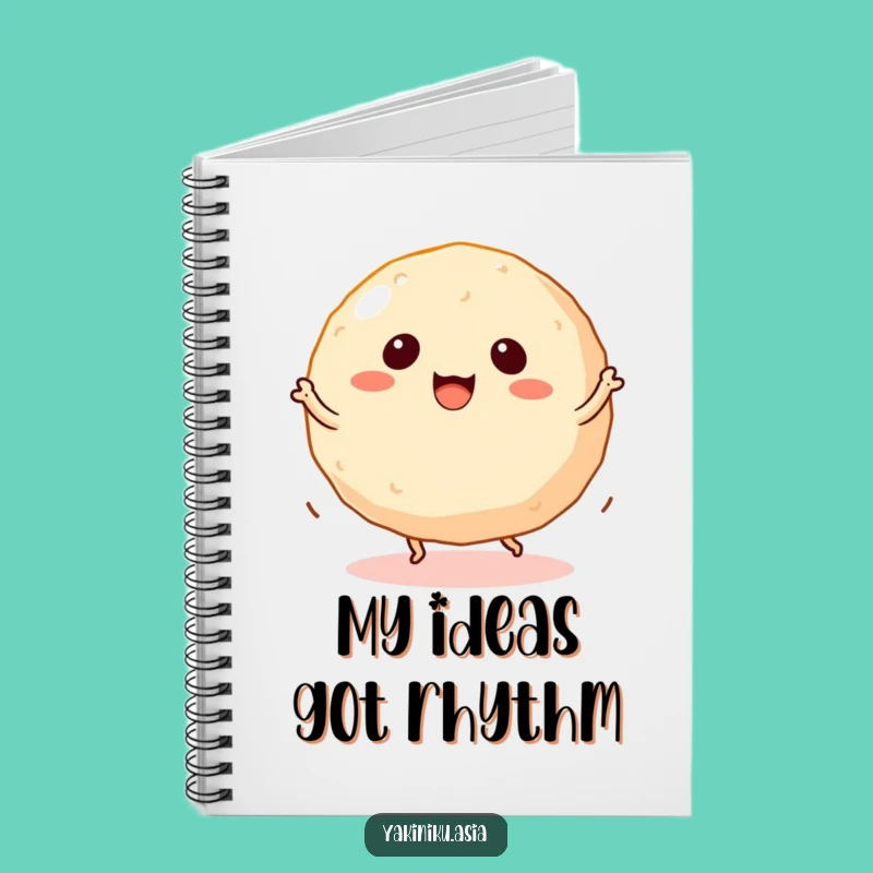 Funny Takoyaki Notebook - Dancing Snack Journal Gift