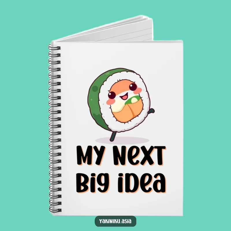 Funny Sushi Cartwheel Notebook: Jot Down Ideas with Hilarious Energy!