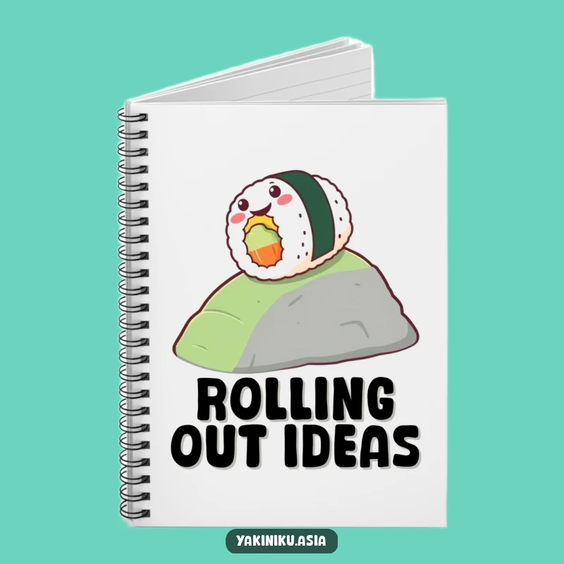 Funny Sushi Hill Rollo Notebook - Gleeful Rolling Fun, Perfect Foodie Funny Gift