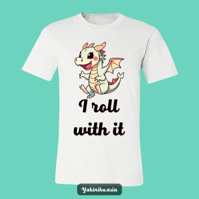 Funny Dragon Roll Cartwheel T-Shirt: Comical Sushi Apparel for a Good Laugh